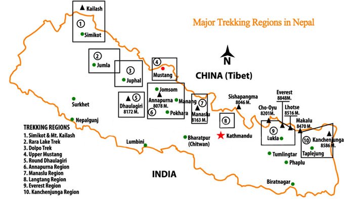 Major Attractions of Trekking In 7 Provinces Of Nepal