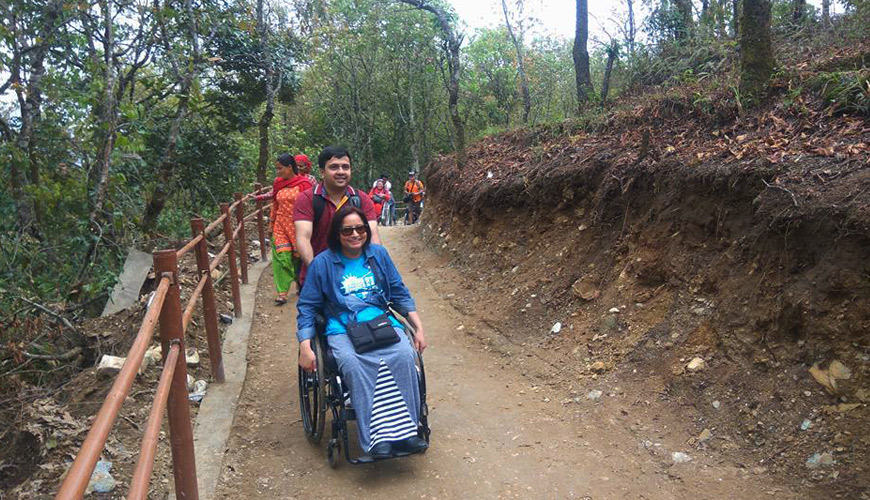 pokhara sarangkot is famous for trekking in nepal for disabled people