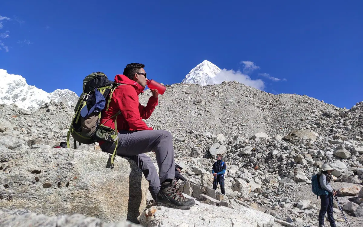 proper hydration is key during trekking