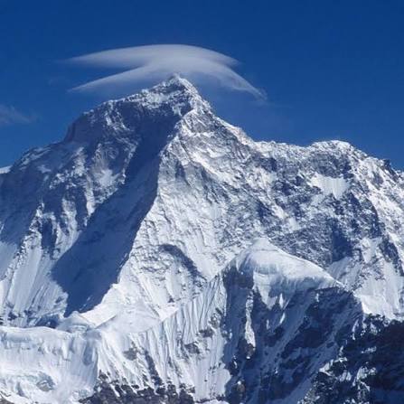 makalu mountain can be clearly seen from barun valley