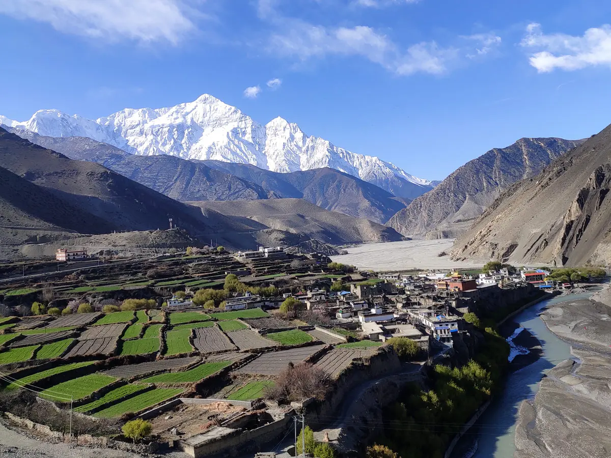 chhusang village lies in upper mustang region of nepal